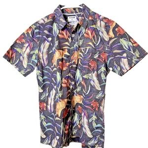 Hurley Hawaiian Shirt Men's XL Floral Tropical Button Up Short Sleeve Beach